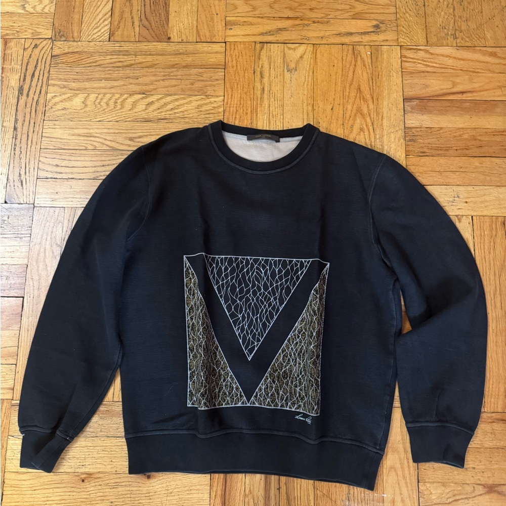 Louis Vuitton Black and Brown Crewneck Sweater